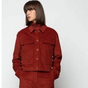 Oak + Fort SET! Cotton Corduroy Cropped Jacket and Pants Rust 22655 22656